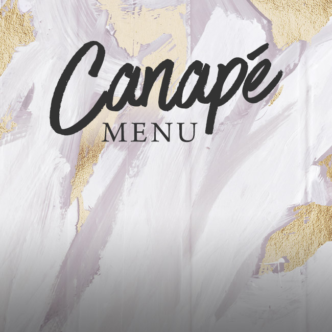 Canapé menu at The Oat Sheaf